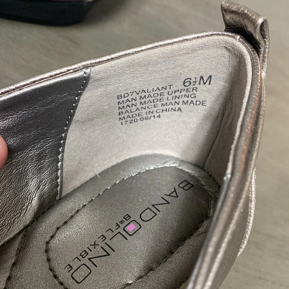 Silver comfort flats - Picture 3 of 5